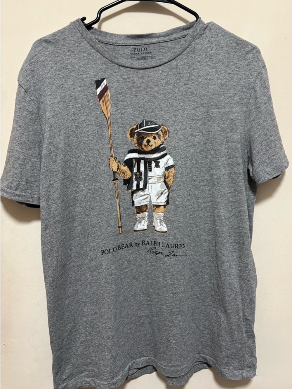 Polo Ralph Lauren Polo Bear Shirt Gray Regatta Rowing Graphic Tee Men’s size M